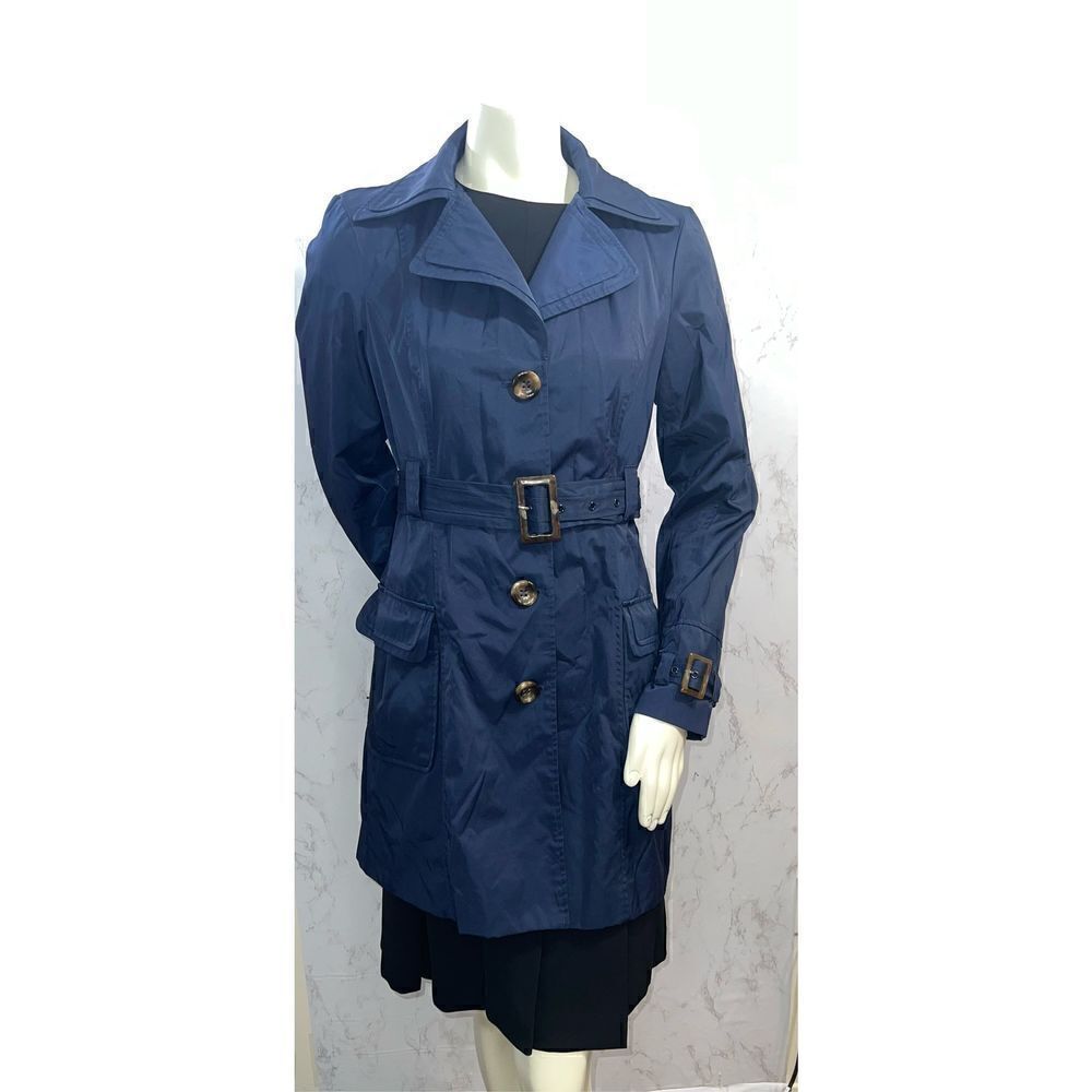 Steve Madden Navy Blue Trench Coat - Picture 2 of 8
